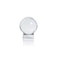Serenity Decorative Crystal Glass Orb on Base, Small