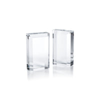 Claire Crystal Glass Bookends, Set of 2
