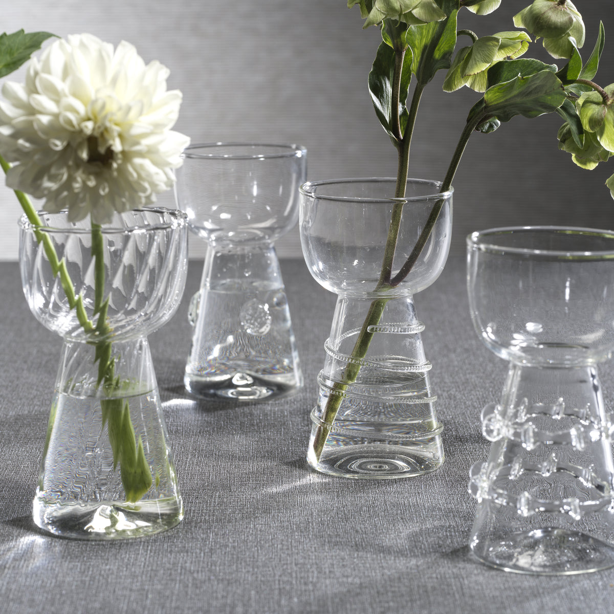 Amélie Assorted Glass Vases, Set of 4