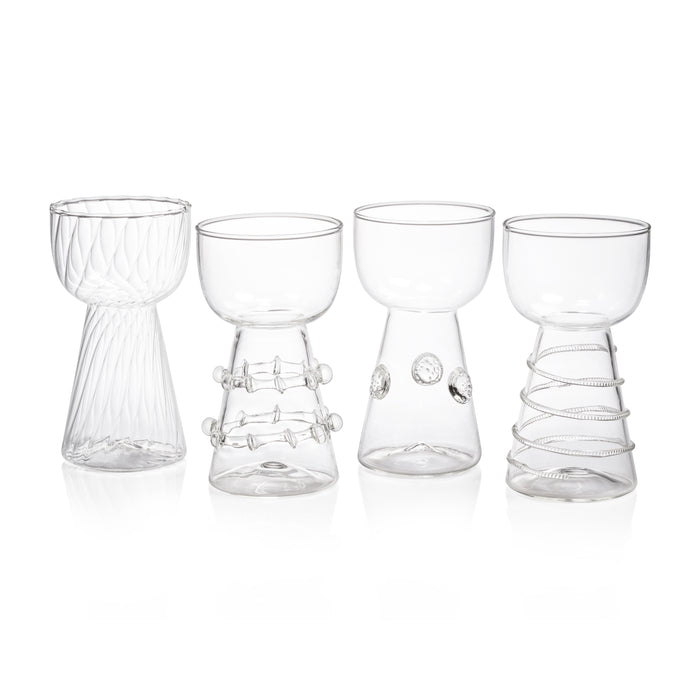 Amélie Assorted Glass Vases, Set of 4