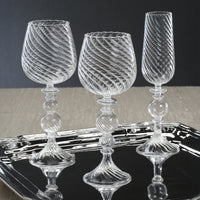 Rialto Twisted Optic Red Wine Glasses, Set of 4