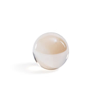 Amber Small Decorative Crystal Glass Balls, Set of 2