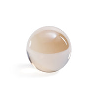 Amber Medium Decorative Crystal Glass Balls, Set of 2