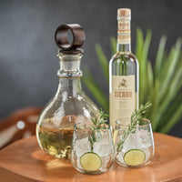 Garan Hammered Glass Stemless All Purpose Glasses, Set of 4