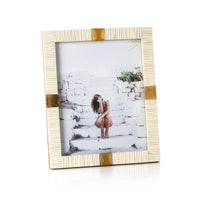 Mara Ivory Bone with Brass Trim Photo Frame- 8x10