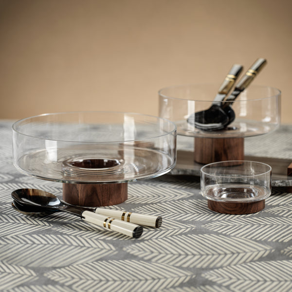 Seychelles Variegated Horn Salad Servers