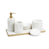 Ivory Bathroom Counter Decorative Tumbler