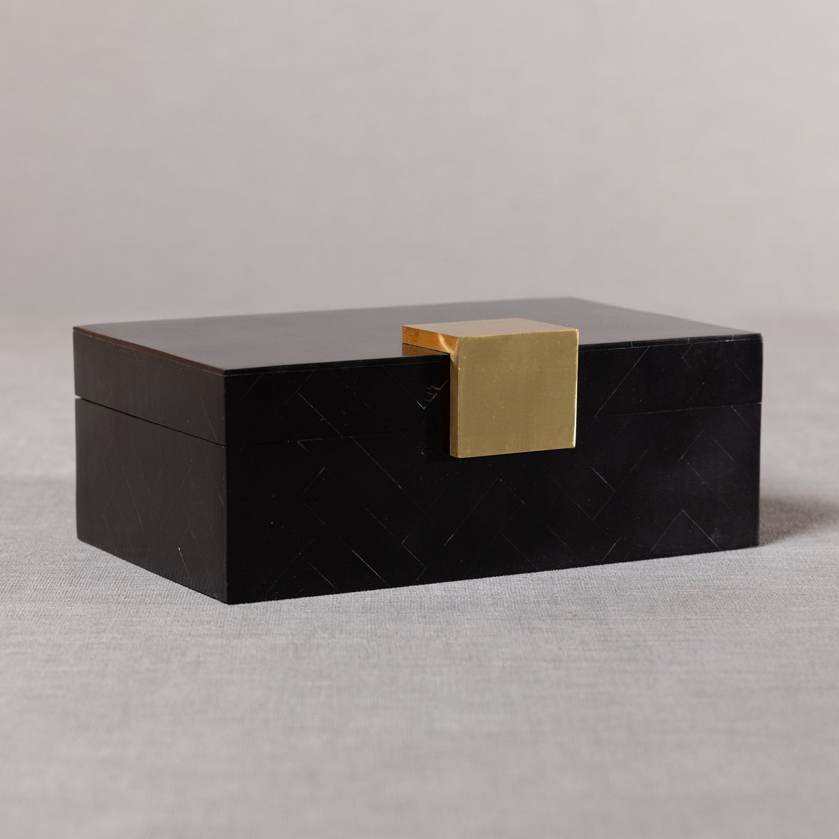 Cape Verde Black Resin Inlaid Decorative Box