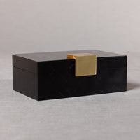 Cape Verde Black Resin Inlaid Decorative Box