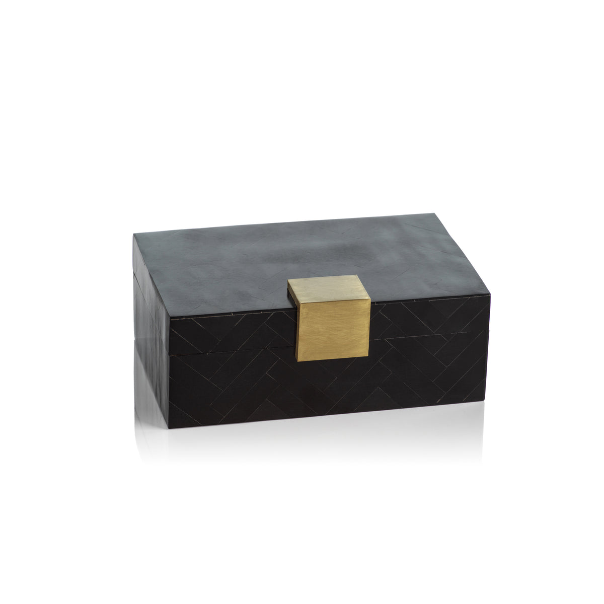 Cape Verde Black Resin Inlaid Decorative Box