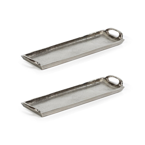 Kona Silver 14" Aluminum Trays, Set of 2