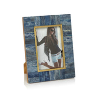 Biarritz Blue Bone & Brass Trim Photo Frame- 5x7