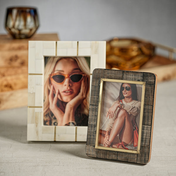St Ives Ivory Bone Inlay Photo Frame- 5x7