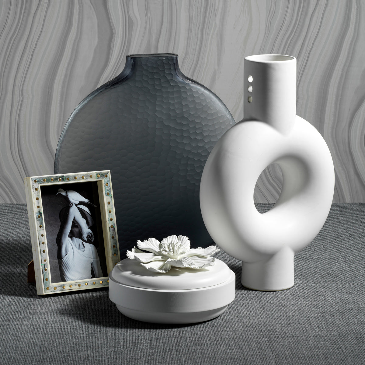 Lindau Ivory & Green Bone Inlay Photo Frame 5x7