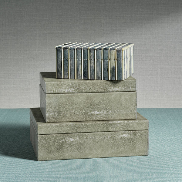 Ivory & Gray Bone Inlay Decorative Box