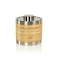 Timaru Rattan and Matt Steel Ice Bucket