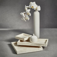 White Bone Inlay Decorative Tray