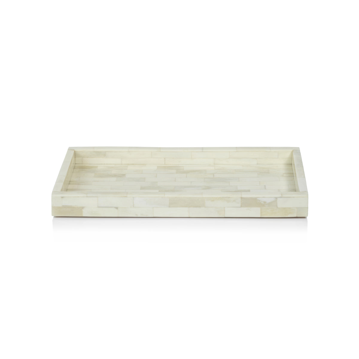 White Bone Inlay Decorative Tray