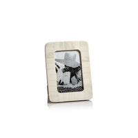 White Bone Inlay Photo Frame with Rounded Corners 4x6