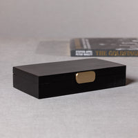 Marlowe Black Bone Decorative Box w/ Brass Knob