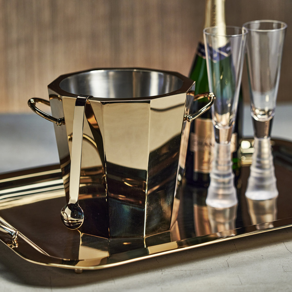 Azalea Gold Double Wall Ice Bucket