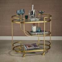 Claridge 3-Tier Gold Bar Cart