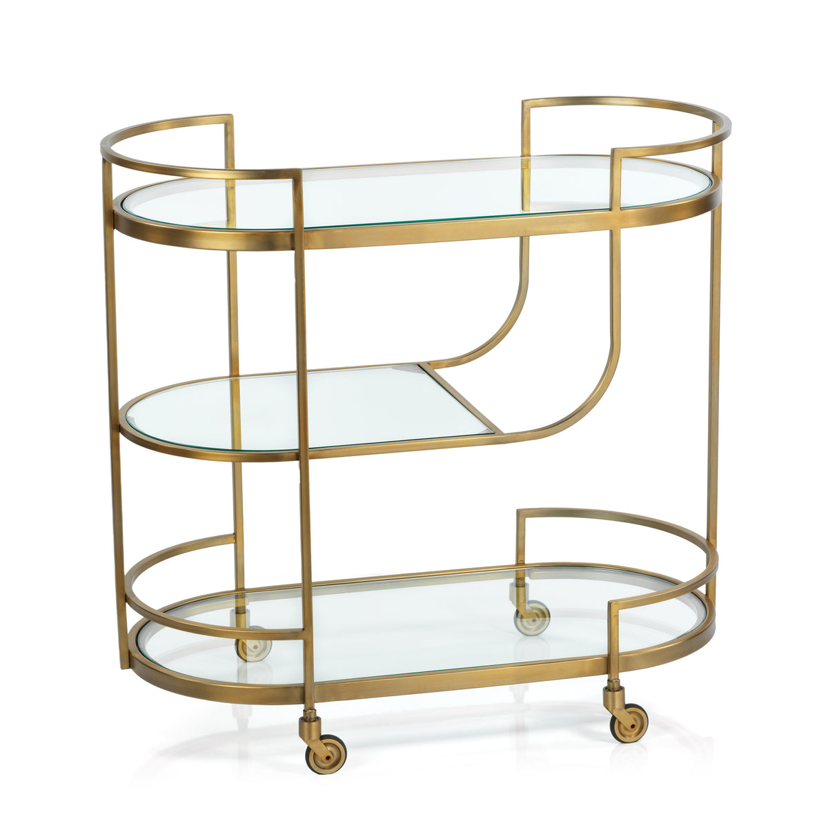 Claridge 3-Tier Gold Bar Cart
