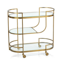 Claridge 3-Tier Gold Bar Cart