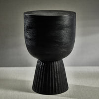 Vendas Black Mango Wood Accent Table