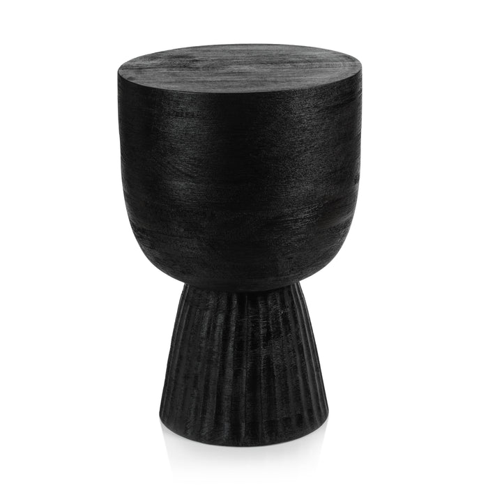 Vendas Black Mango Wood Accent Table
