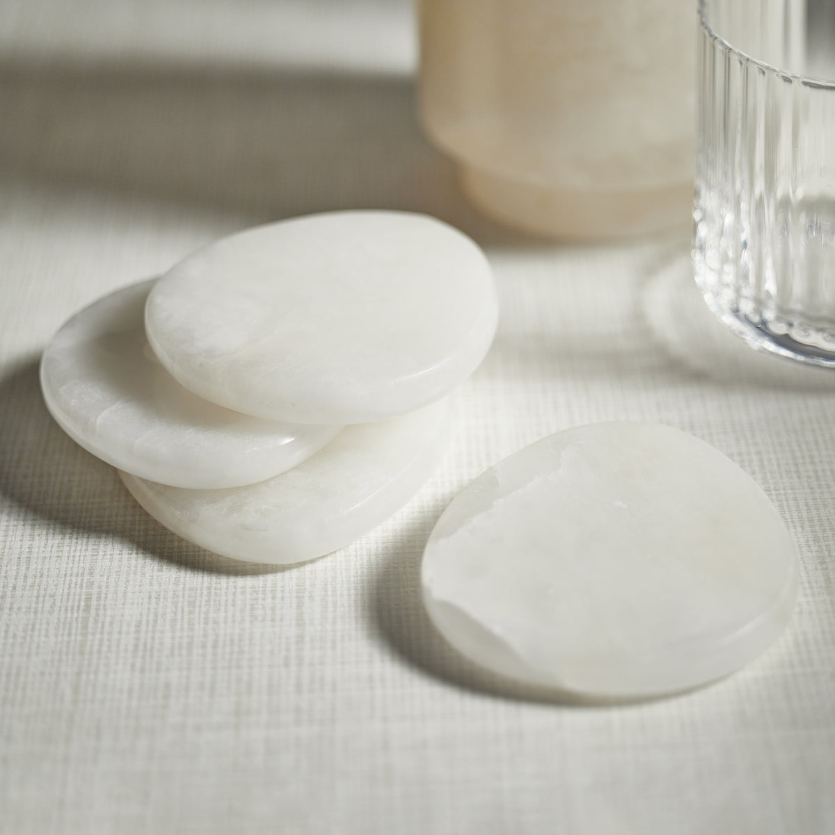 La Salama Alabaster Coasters, Set of 4