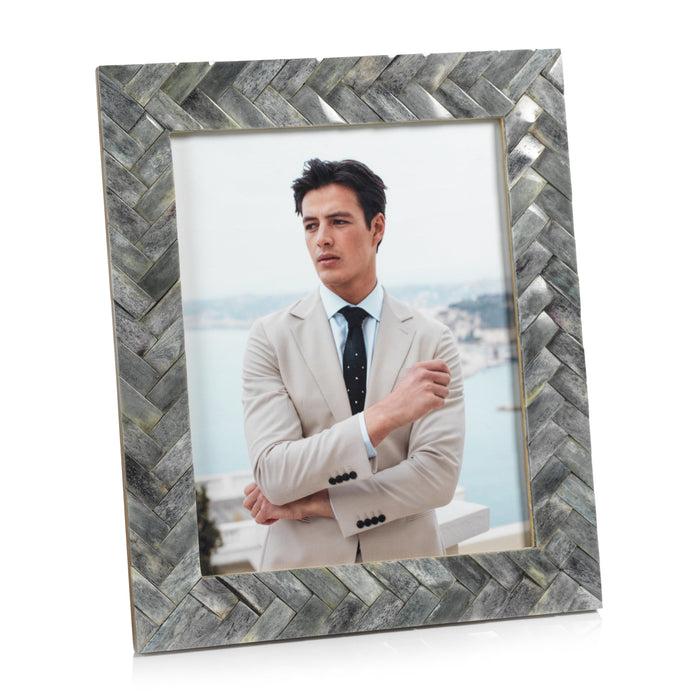 Mayfair Grey Bone Braided Photo Frame 8x10