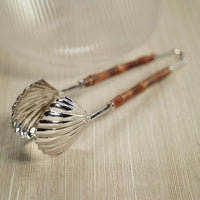 Colony Bamboo and Nickel Server Tong