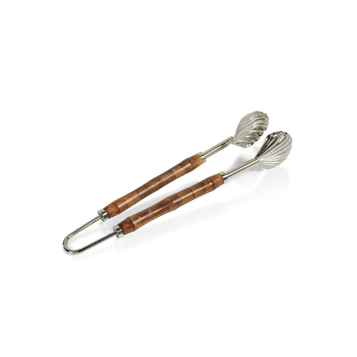 Colony Bamboo and Nickel Ice Tong
