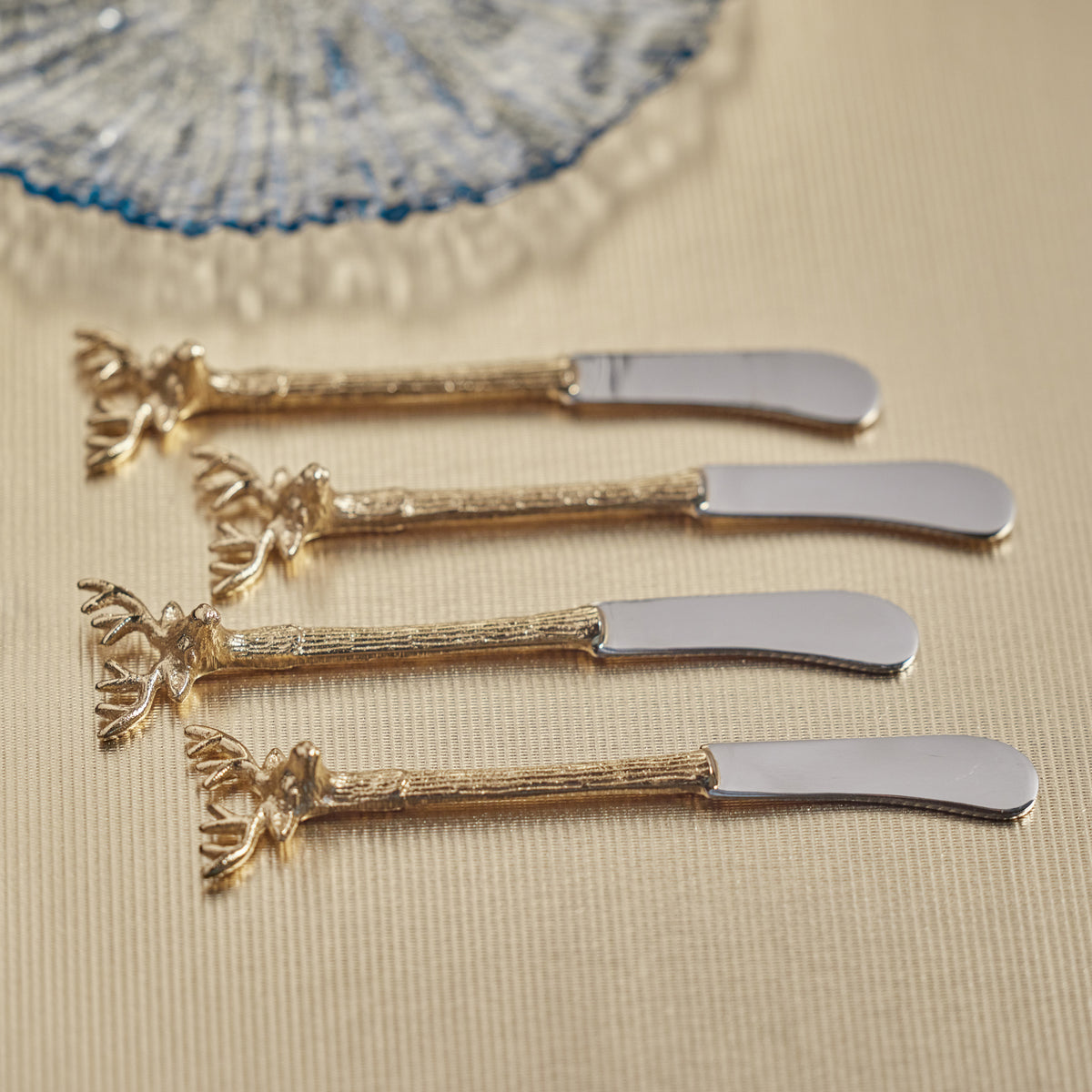 Peura Stag's Head  Butter Knives, Set of 4
