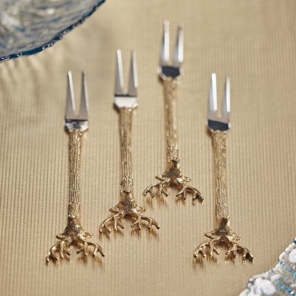 Peura Stag's Head  Cocktail  / Cheese Forks, Set of 4