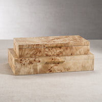 Bogor Burlwood Veneer Decorative Box, Small
