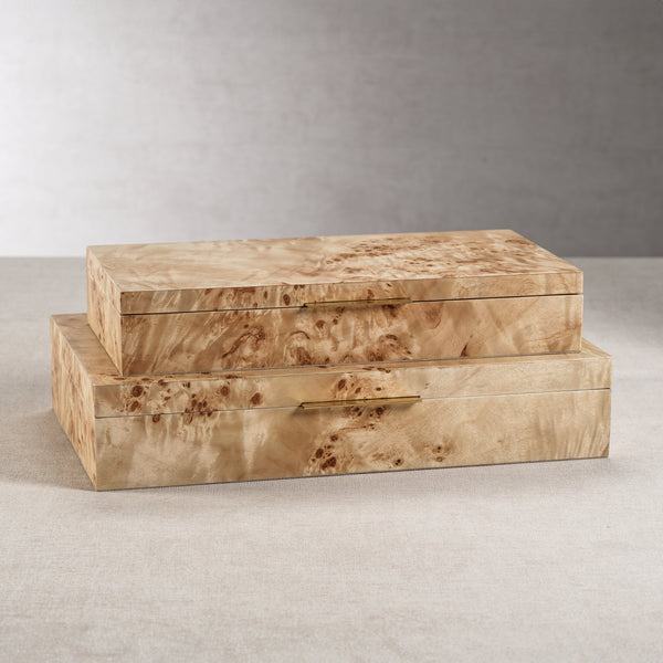Bogor Burlwood Veneer Decorative Box, Small