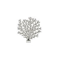Zinc Coral Branch Sculpture on Marble Base, Small