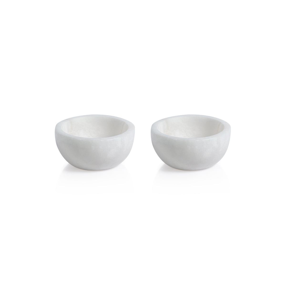 Baltic Small White Alabaster Bowls, Set of 2