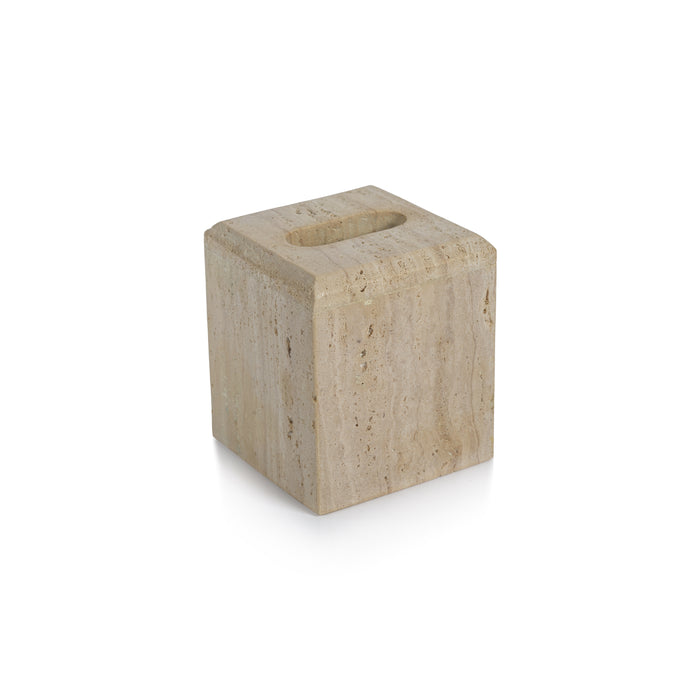Beige Travertine Marble Tissue Box Cover