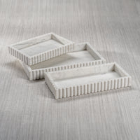 Calabria White Scalloped Vanity Marble Tray