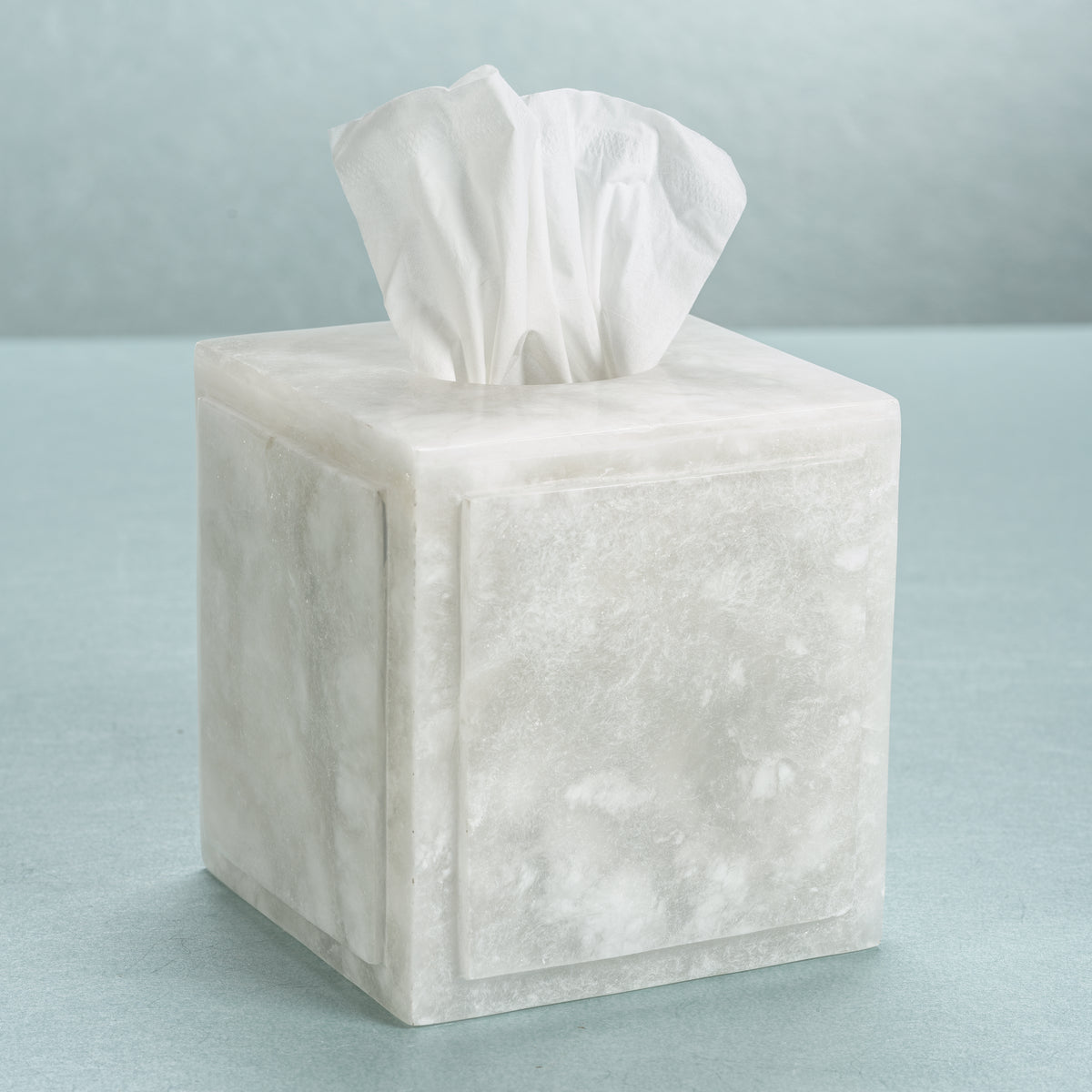 Côte d'Azur Alabaster Tissue Box Cover