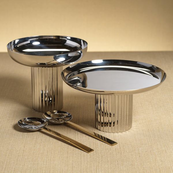 Stanley Polished Stainless Steel Footed Bowl