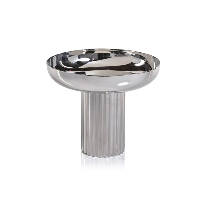 Stanley Polished Stainless Steel Footed Bowl