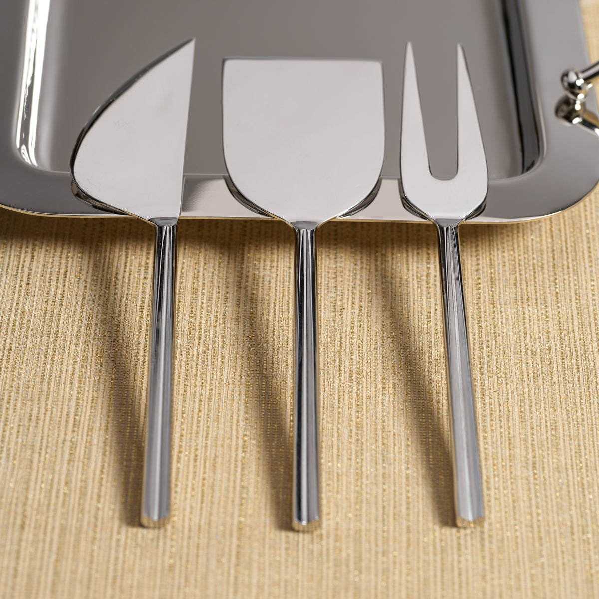 Stanley Polished Stainless Steel Cheese Knife Set
