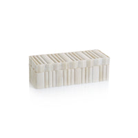 Cameron White Bone Scalloped Decorative Box