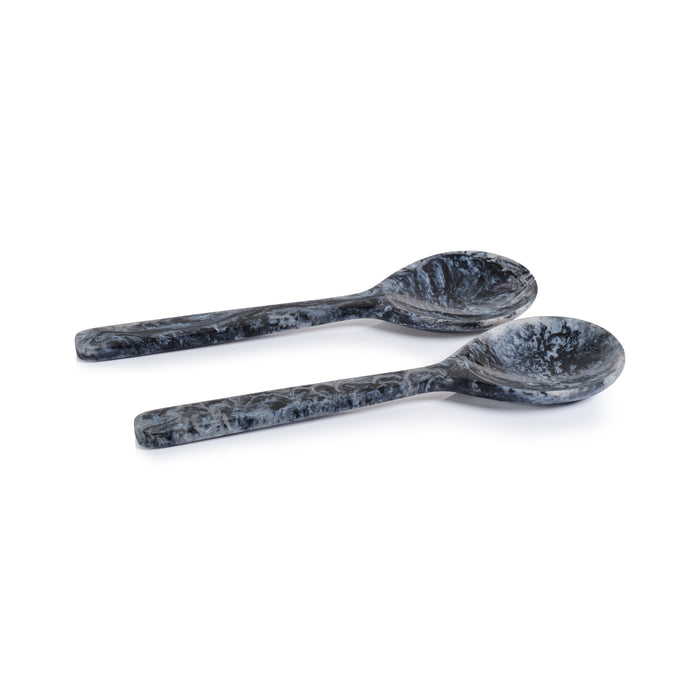 Korin Black & White Resin Salad Server Set