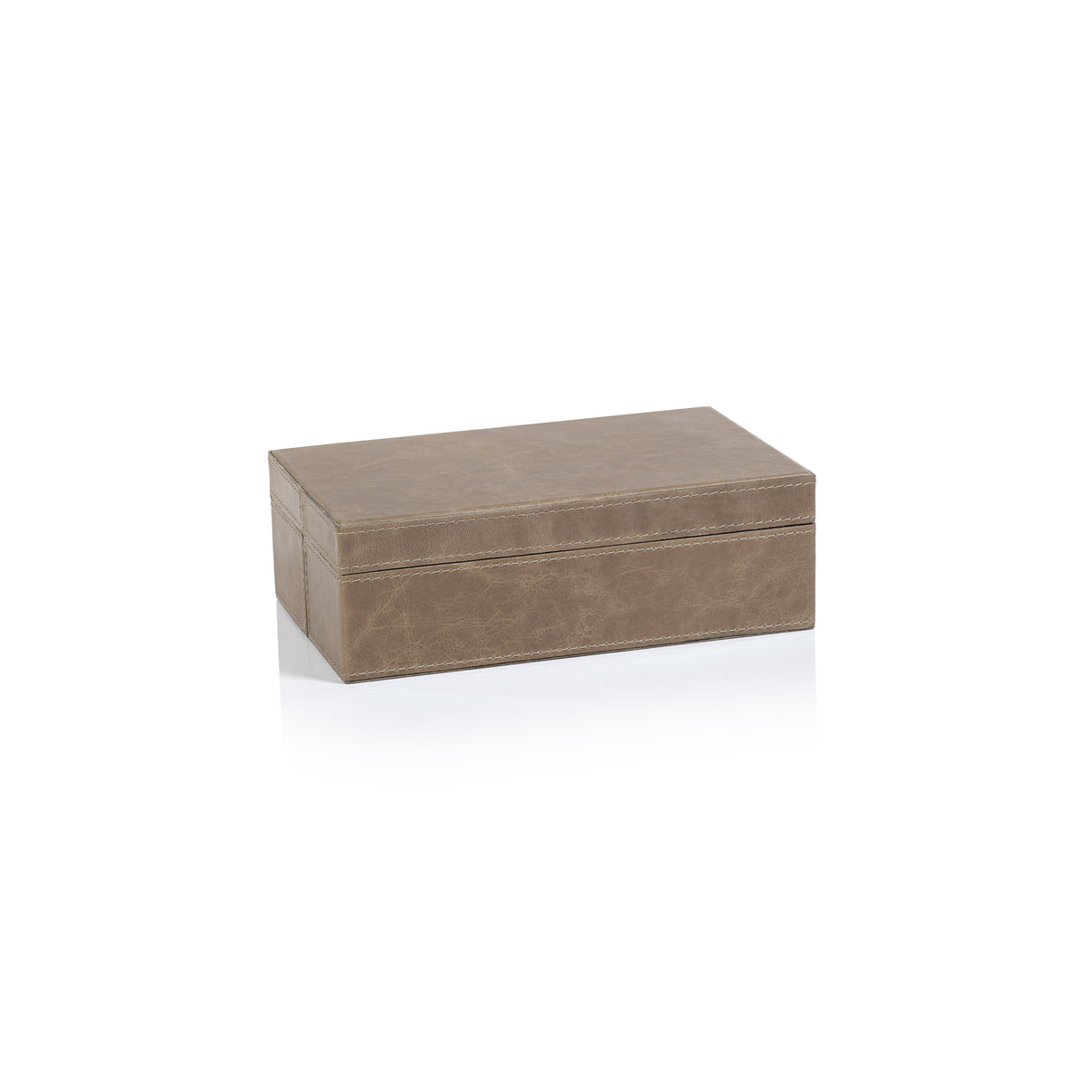 Bellecôte Mink Leather Decorative Box, Small