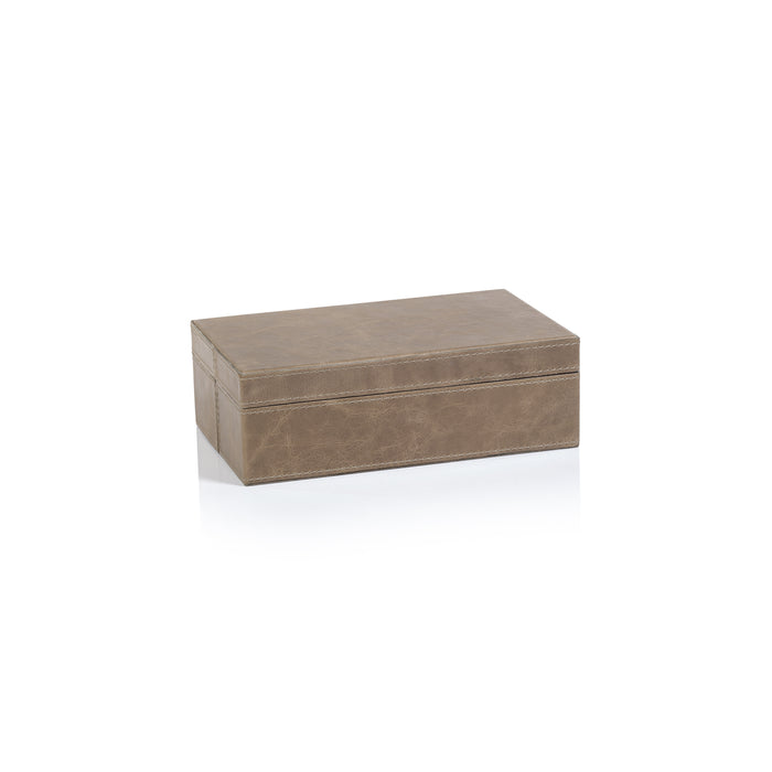 Bellecôte Mink Leather Decorative Box, Small